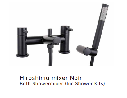 iCladd Hiroshima Mixer Noir Bath Shower Mixer